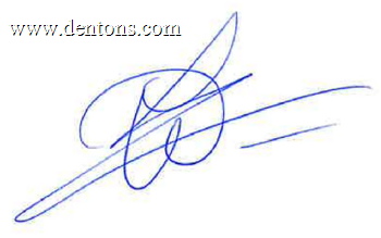 Signature of Wendela Raas